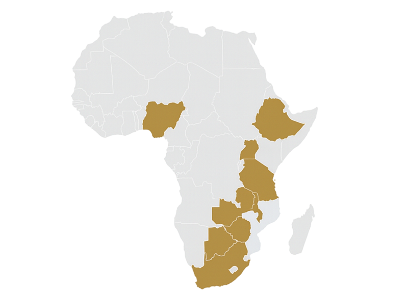 REGIONAL REACH OF ONWARDSACCESSAFRICA